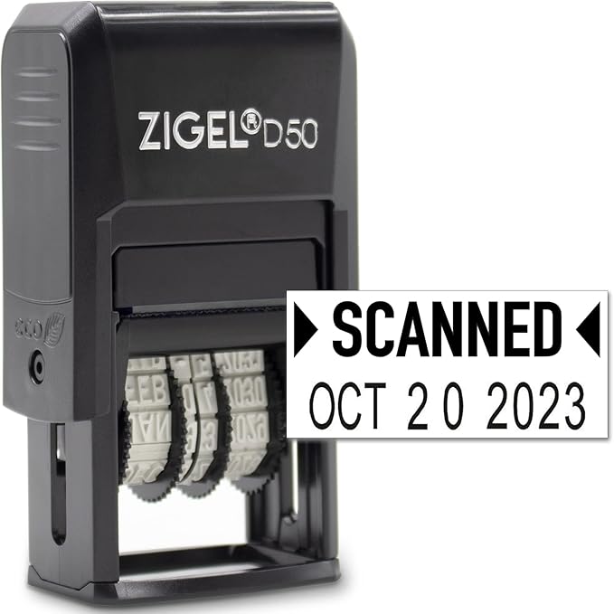 ZIGEL D50 Date Stamp with Scanned by ZIGEL