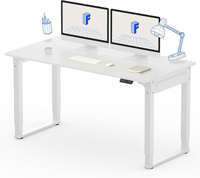FLEXISPOT 4 Legs Standing Desk 55 x 28 Inch Electric Adjustable Height by FlexiSpot