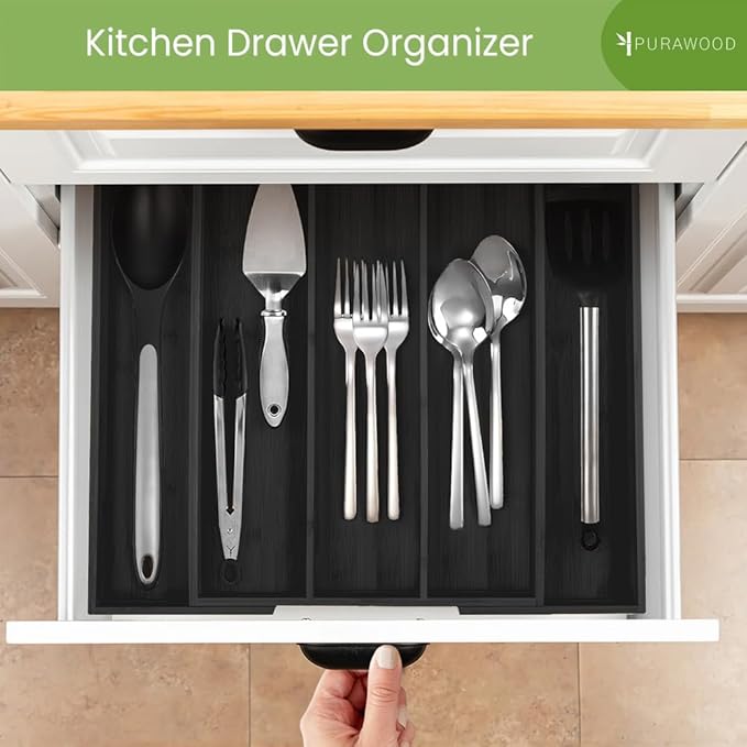 Purawood Kitchen Drawer Organizer - Image 5
