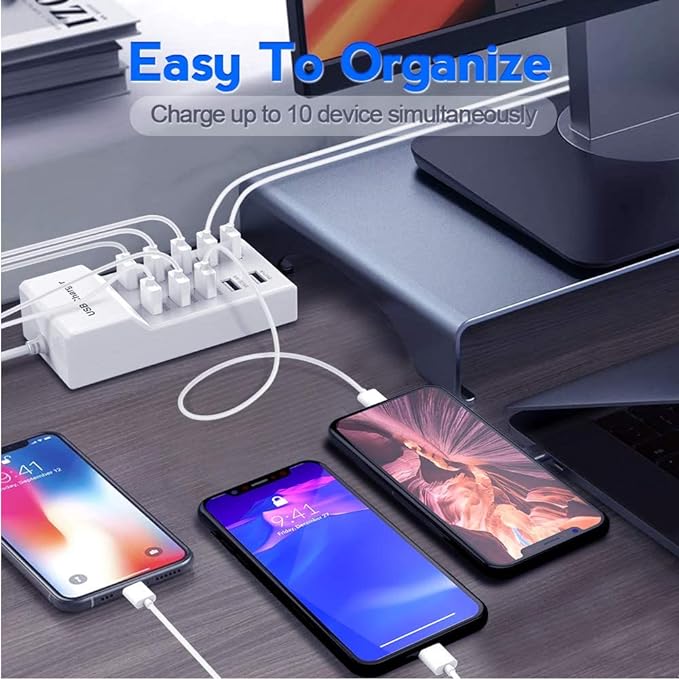 10-Port USB Wall Charger Station - Image 5
