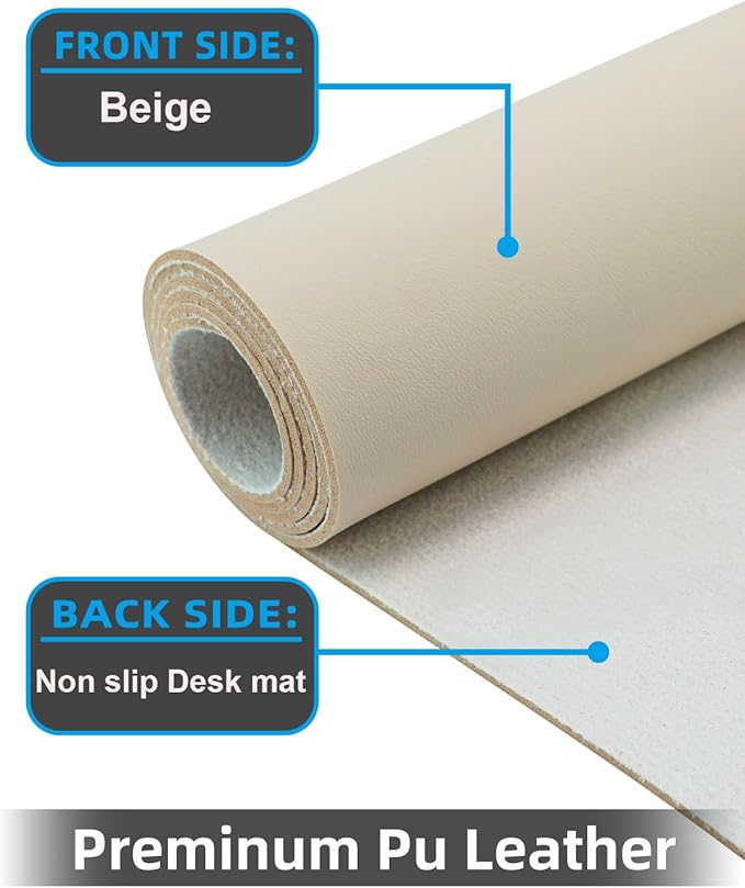 Leather Desk Pad Protector, Office Desk Mat, Large Mouse Pad, Non-Slip Desk - Image 2