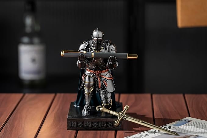 Amoysanli Medieval Armored Warrior Wearing Outerwear, Mobile Phone Stand Knight - Image 5