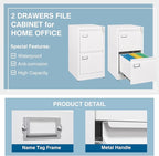 PEUKC 2-Drawer File Cabinet, 16.3" Deep Vertical Filing Cabinet - Image 5