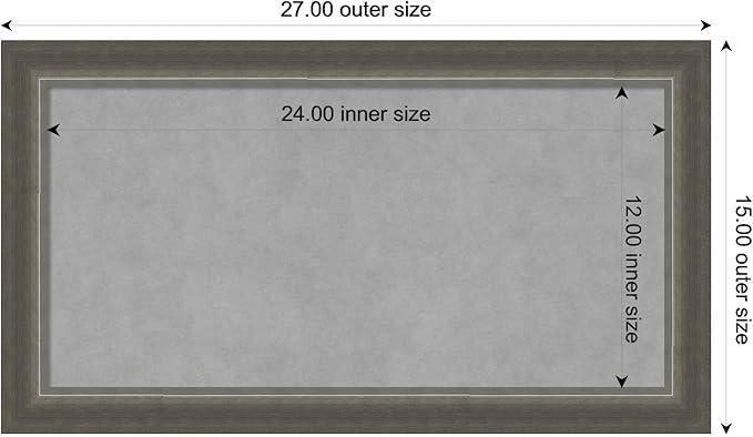 Amanti Art Silver Framed Magnetic Board 15x27 Small Vision Board - Image 4