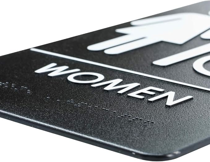 USA Made - Men's and Women's Restroom Signs ADA-Compliant Bathroom Door Signs - Image 4