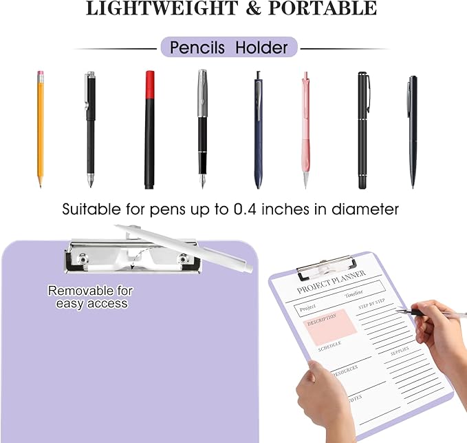 TFDLCG zm 1 PCS Purple Clipboard - Image 2