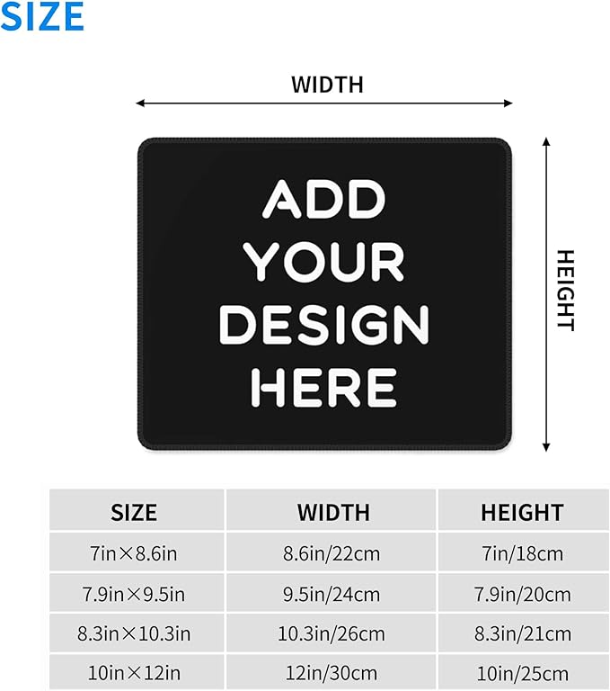 OHORTEB Custom Mouse Pad with Photo, Personalized Image Text Laptop Desk Mat - Image 6