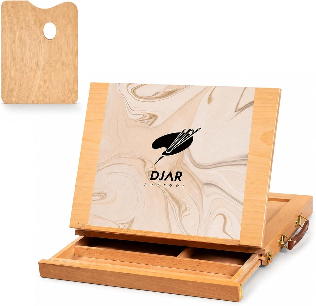 djar tabletop sketchbox art easel with storage &, main product view
