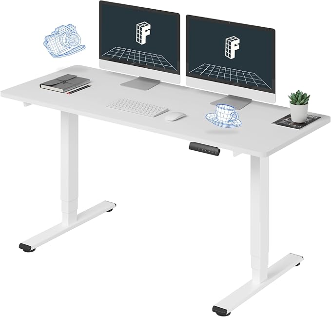 FLEXISPOT E6 3-Stage Dual Motor 60 x 24 Electric Standing Desk Sit Stand Up Desk by FlexiSpot
