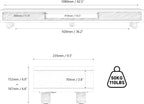 fenge dual monitor stand with storage, desk shelf, close-up detail