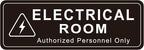 Electrical Room Door Sign for Business，Self-Adhesive Durable Modern Electrical by LUHIMO