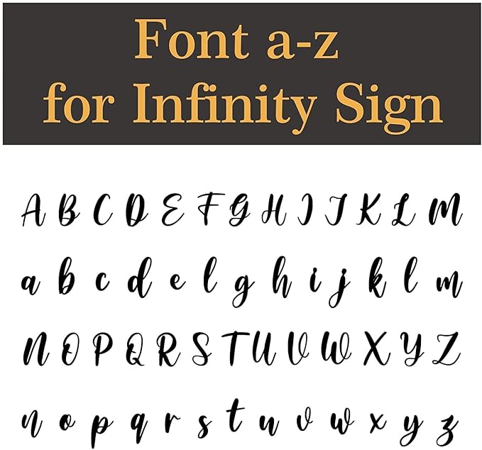 Metal Name Signs Personalized, Infinity Sign - Image 8