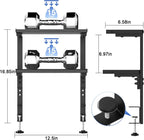 spacrea 2 tier clamp on desk shelf shown in use