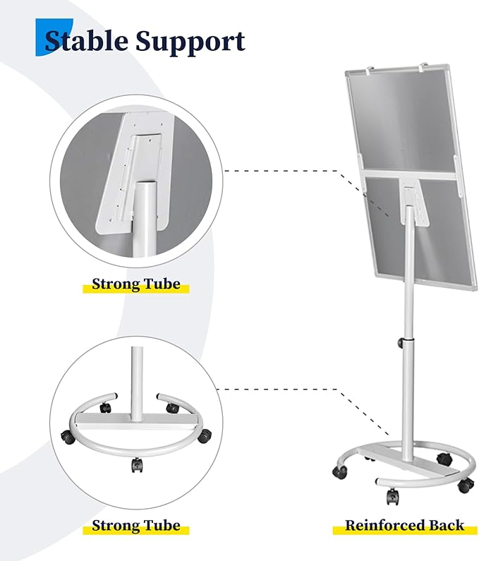 Mobile Whiteboard – 36 x 24 inches Portable Magnetic Dry Erase Board - Image 5