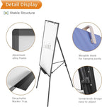 VIZ-PRO Magnetic Whiteboard Easel Black, 36 x 24 Inches, Portable Dry Erase - Image 4