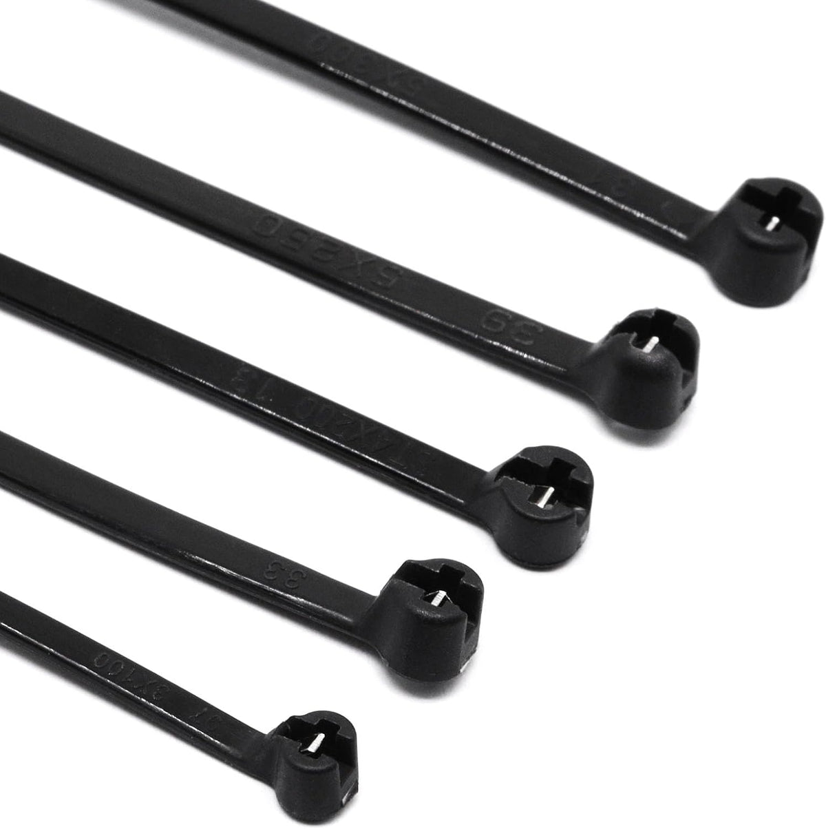 500pcs Push Mount Zip Ties Assorted Sizes, 4+6+8+10+12inch Cable Zip Tie with...