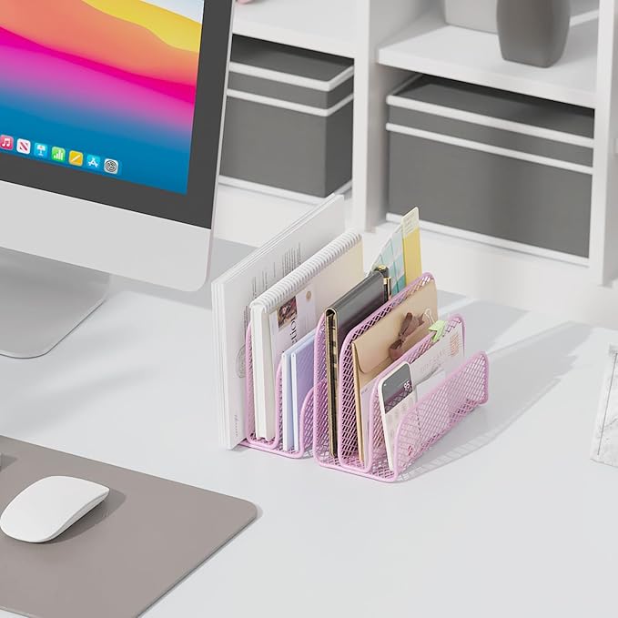gianotter Mail Organizer Countertop, Metal File Holder - Image 7