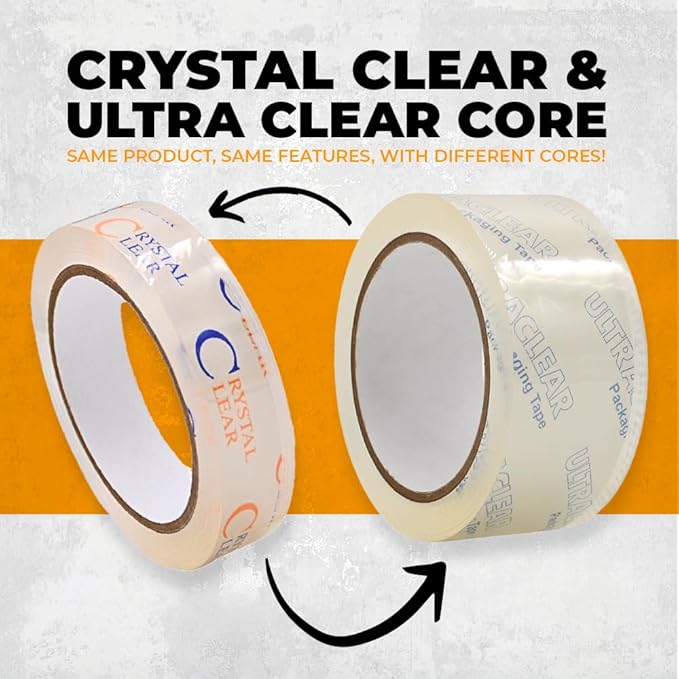 WOD CST22CC Crystal Clear See-Through Packing Tape – 4 inch x 110 yds. - Image 3