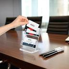 NIUBEE Acrylic Business Card Holder 2 Slots - Image 7
