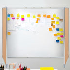 Mooliwe 60"x40" Tri-fold Cork Board Whiteboard Combo, Foldable Combination - Image 6