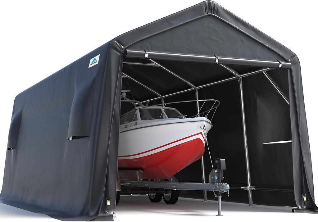 advance outdoor 10x15 ft garage shelter steel metal, main product view