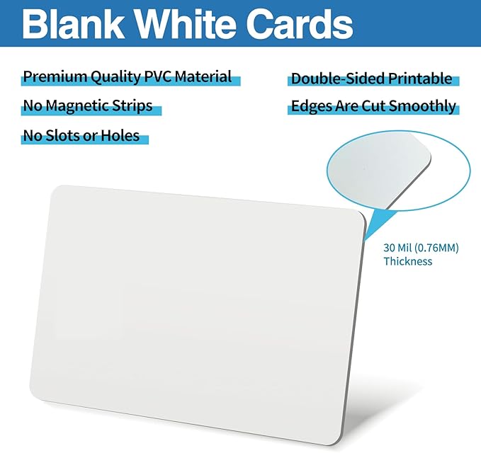 500 Pack - Premium Blank PVC Cards - Image 2