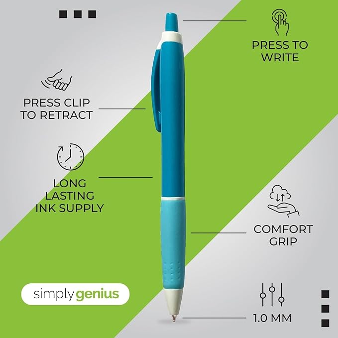 Simply Genius 100-Piece Retractable Ballpoint Pen Set - Image 3