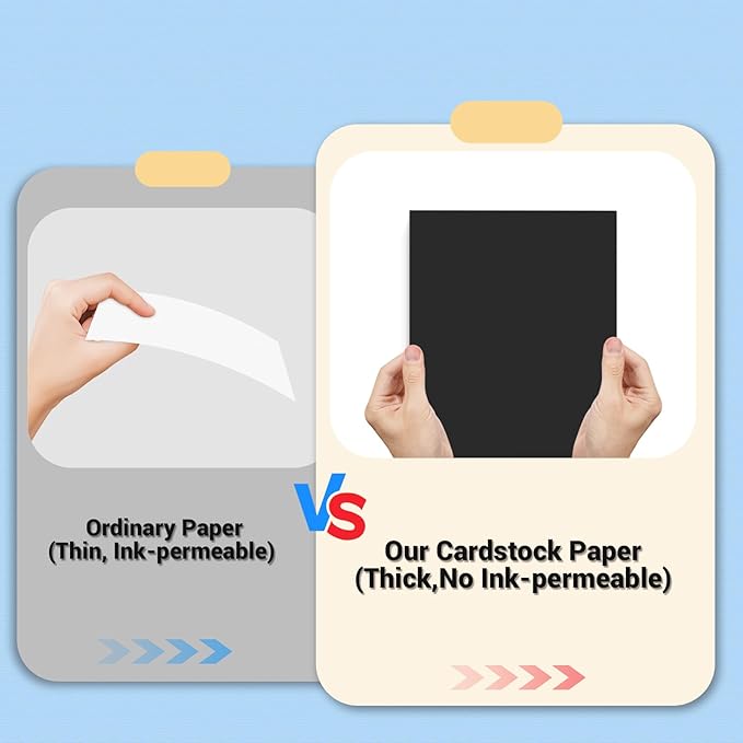 Cardstock Paper, 120 Sheets Card Stock, 200GSM Thick Printer Paper 8.5x11 - Image 4
