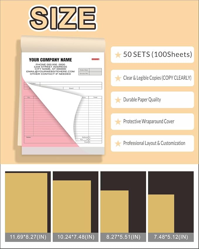 Custom Carbonless Invoice Book - Image 2