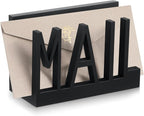 Vercraft Mail Organizer Holder Organizer Countertop Modern Wooden Black Letter by Vercraft