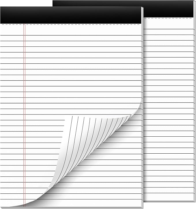2 Pcs Legal Pads 8.5 x 11 Note Pads 8.5 x 11 Inch Notepad 60 Sheets Writing by Nichela