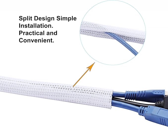 Pet-Proof Cable Sleeve 5/8" x5ft 2-PCS - Image 3