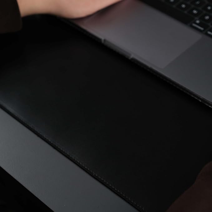 TORONATA Jersey Genuine Calfskin Leather Desk Pad, Office Desk Mat - Image 3