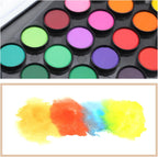 artecho 48 colors watercolor paint set, 3 brushes, close-up detail