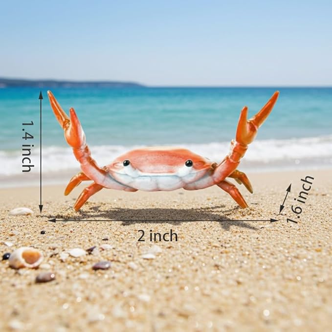 kirsaro 6PCS Desk Crab Pen Holder, Office Realistic Deskcrab Spoon Pencil Holder - Image 4