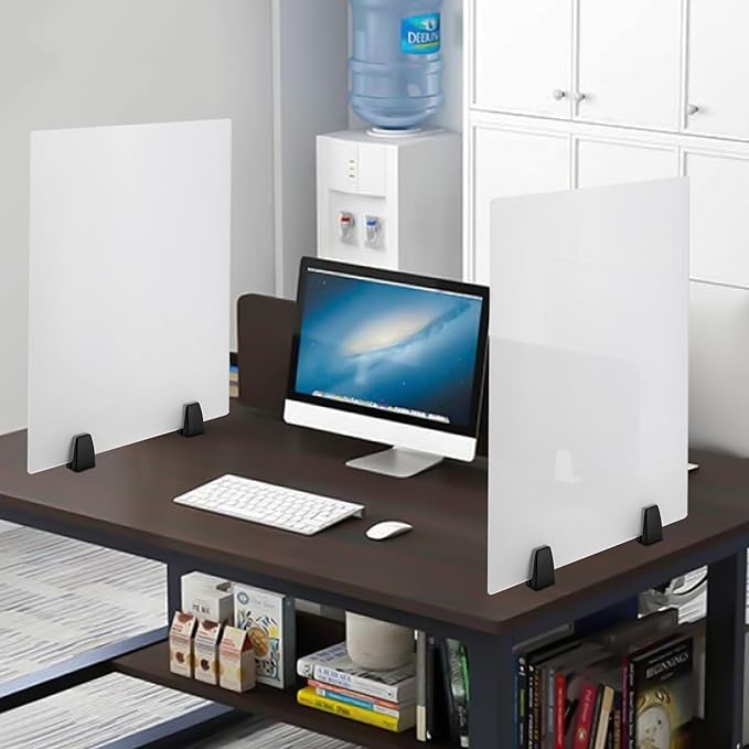 Desk Divider, 24 x 18 inch Acrylic Desk Privacy Panels, Privacy Desk Screen by ZeStarDair