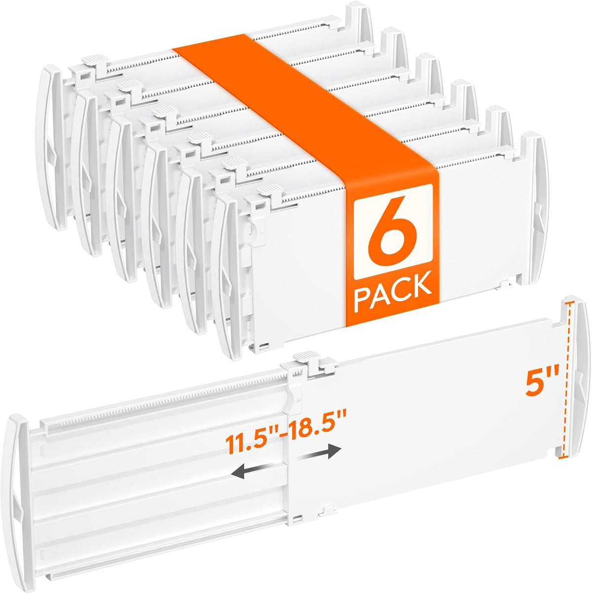 Lifewit 5" Tall Drawer Dividers, Adjustable Deep Drawer Organizer Clothes