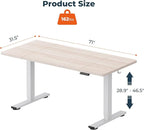 FitStand Standing Desk, Large 71x31 Inches Height Adjustable Stand Up Desks - Image 3