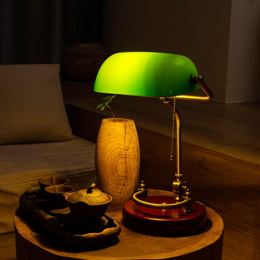 bankers lamp traditional green glass desk lamp solid, package contents
