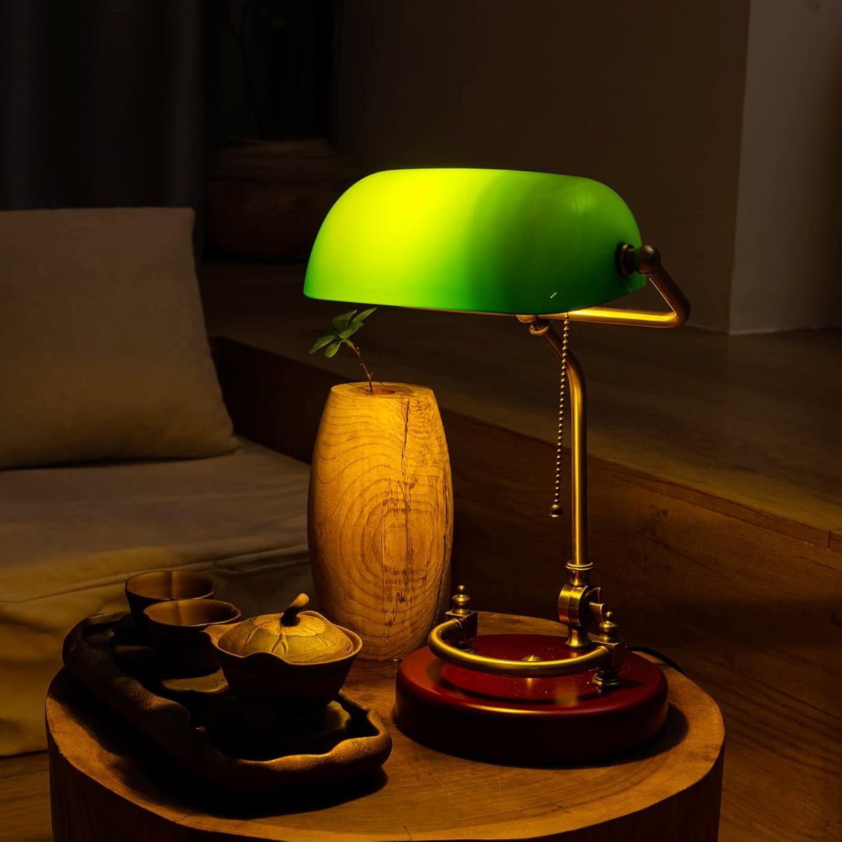 bankers lamp traditional green glass desk lamp solid, package contents