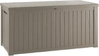 TARKARI 180 Gallon Lockable Resin Deck Box, Waterproof & UV-Resistant Outdoor by Home
