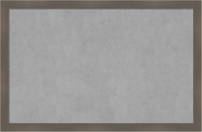 Amanti Art Grey Framed Magnetic Board 22x34 Large Vision Board by AmantiArt