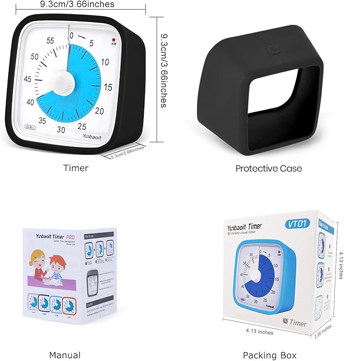 Yunbaoit Upgraded Black Visual Timer - Image 7