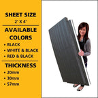 FastCap Kaizen Foam Sheet for Tool Organizers and Storage - Perfect for Professional Contractors and Technicians - 30mm Thickness, 2' x 4' Sheet Size, Black & Red