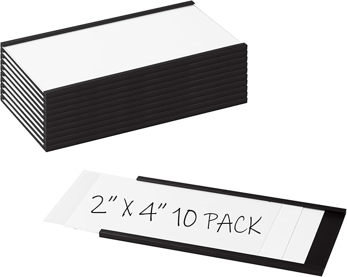 Realth C Channel Magnetic Label Holders 10 Pack 2' x 4'' by Realth