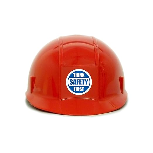 SmartSign Think Safety First Pack of 5 Hard Hat Labels | Retro-Reflective - Image 3