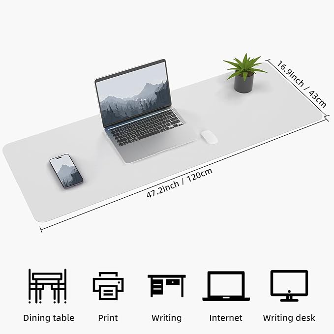 Leather Desk pad Protector, Large Desk mat - Image 4