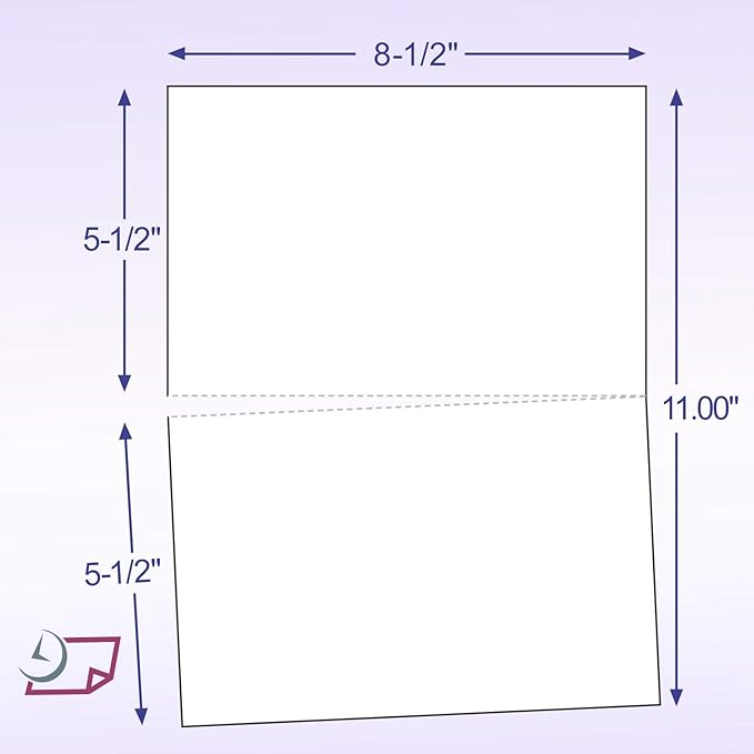 NextDayLabels - Letter Size White Perforated Blank Post Card Cardstock - Image 2