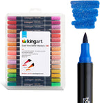 kingart 48-piece acrylic paint marker set – 2mm shown in use