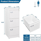 PEUKC 3-Drawer File Cabinet - Image 3